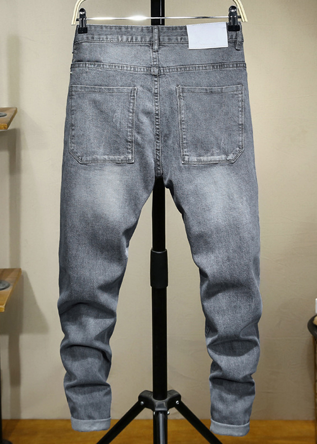 Quần Jeans Nam Hàn Quốc Màu Xám JEANXAM95