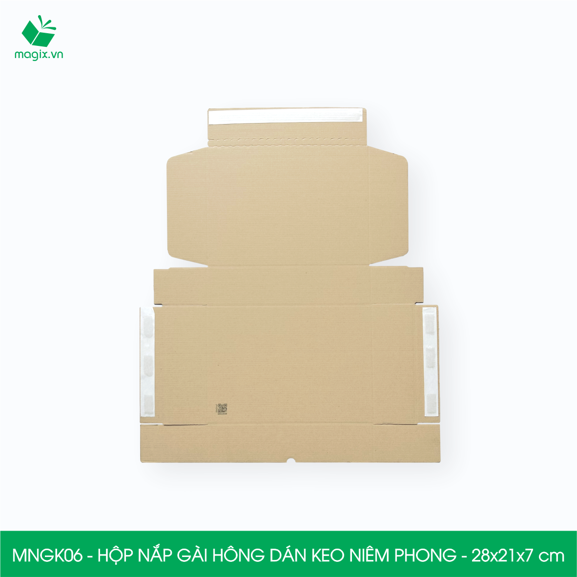 MNGK06 - 28x21x7cm - COMBO 20 HỘP CARTON NẮP GÀI HÔNG CÓ KEO NIÊM PHONG - THÙNG HỘP CARTON ĐÓNG HÀNG