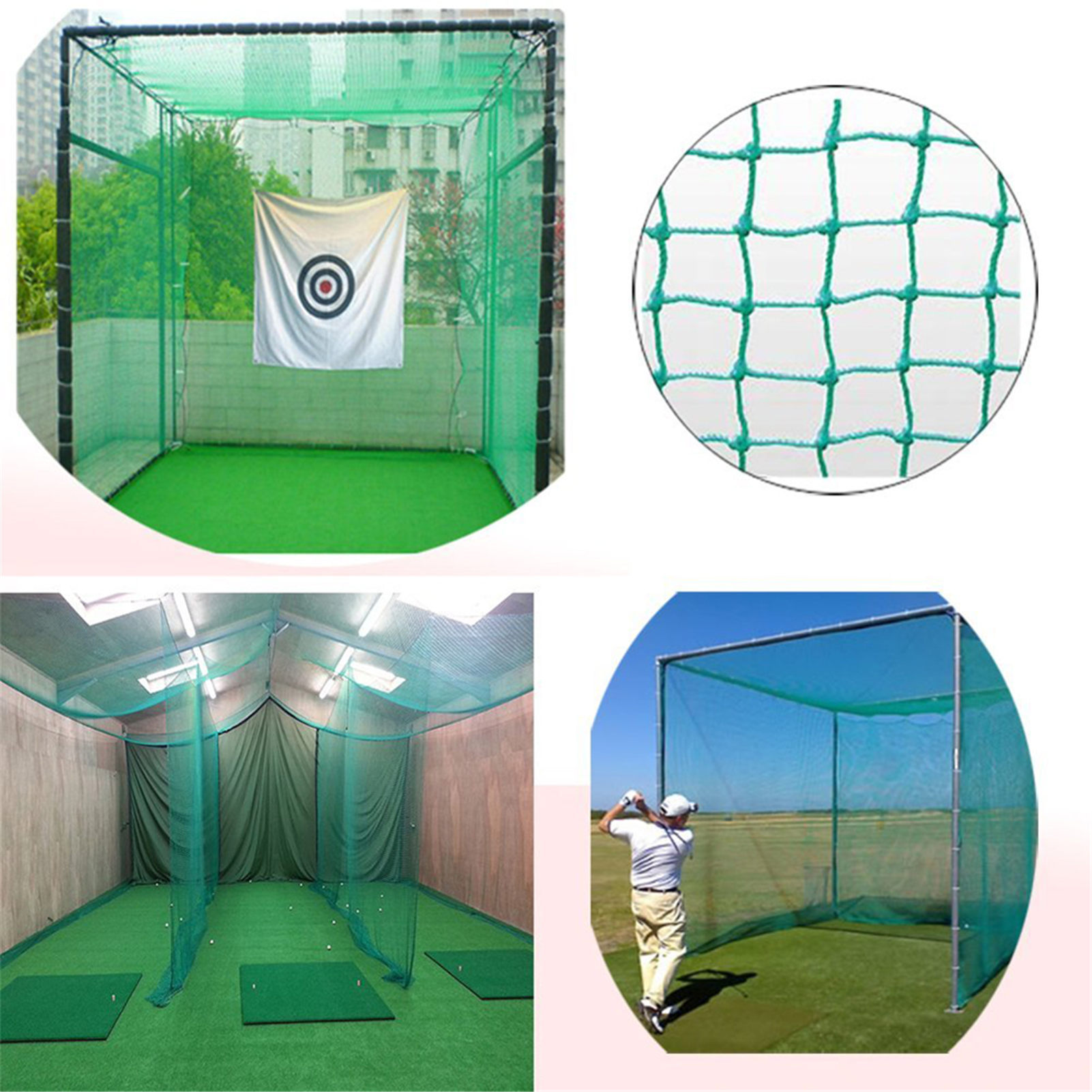 Lưới thực hành chơi gôn 3x3m, loại lưới vuông không có cọc, chất liệu PE chịu va đập cao với đặc tính chống rách tốt.