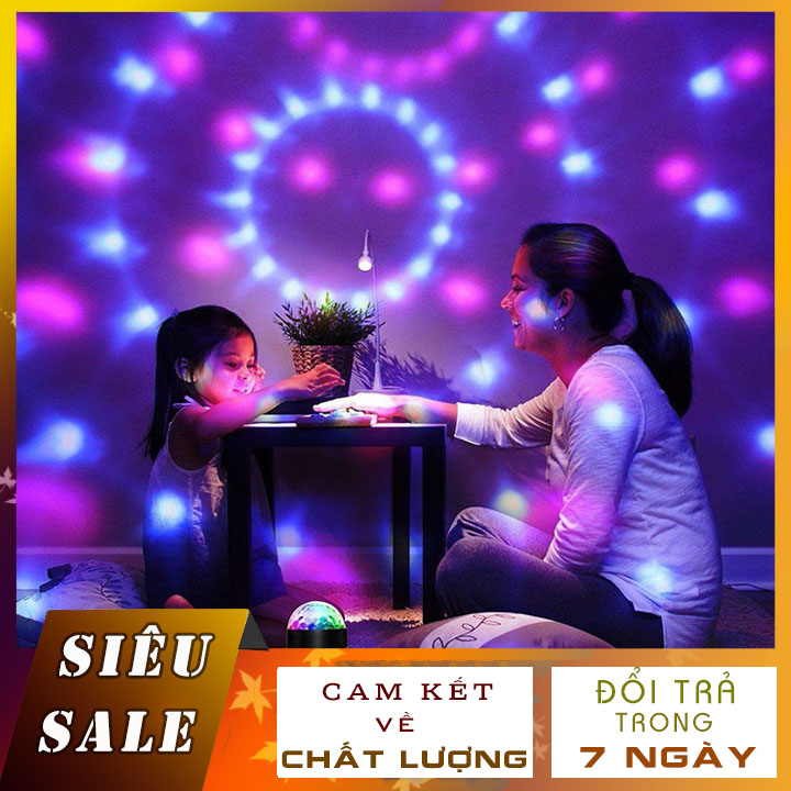Đèn Nháy Qủa Cầu Nháy ,Qủa Cầu Xoay Pha Lê 7 Màu Xoay Pha Lê Để Phòng Hát Sân Khấu .