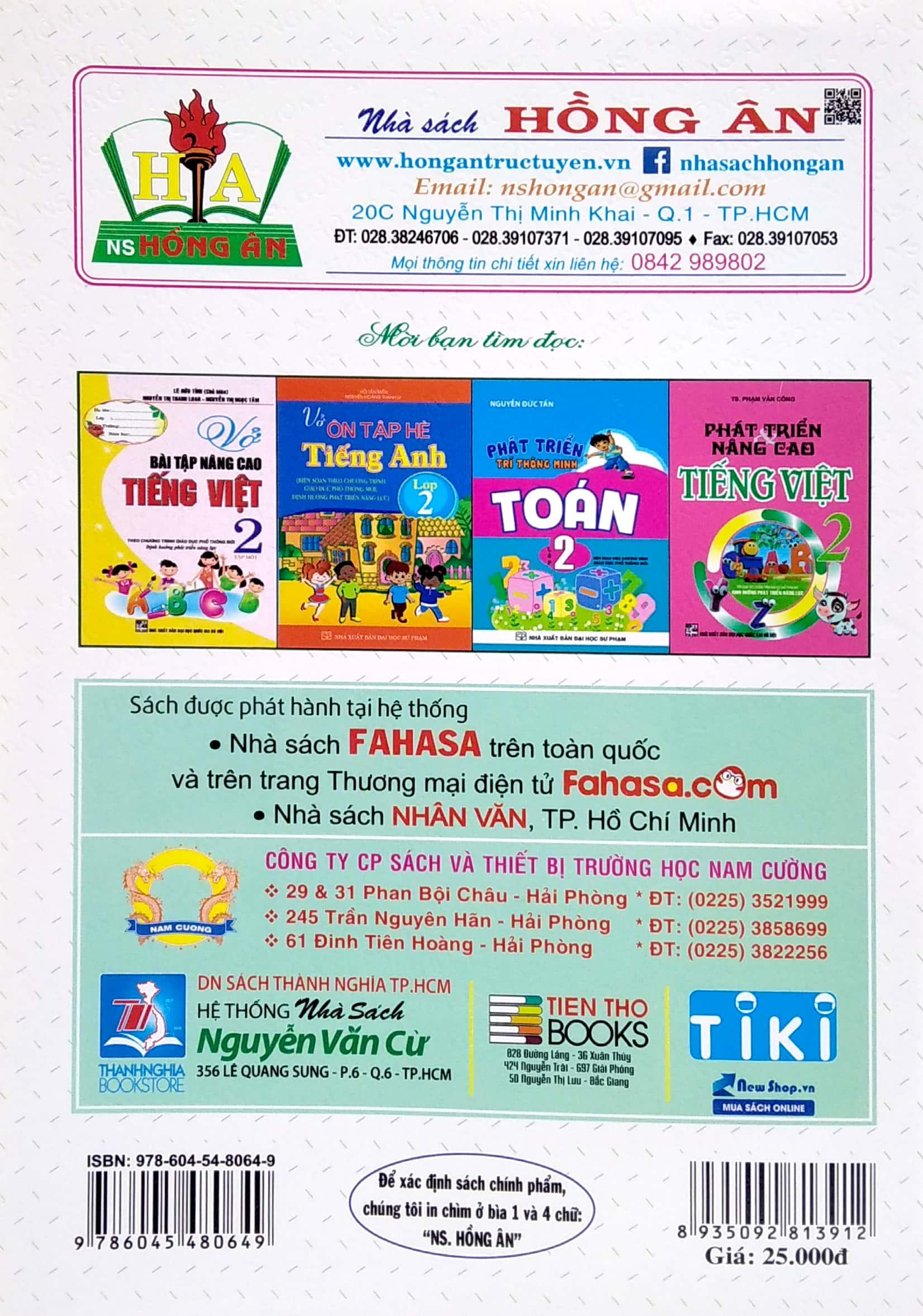 Tập Viết Tiếng Anh Trong Trường Tiểu Học - Tập Viết Tiếng Anh Lớp 2