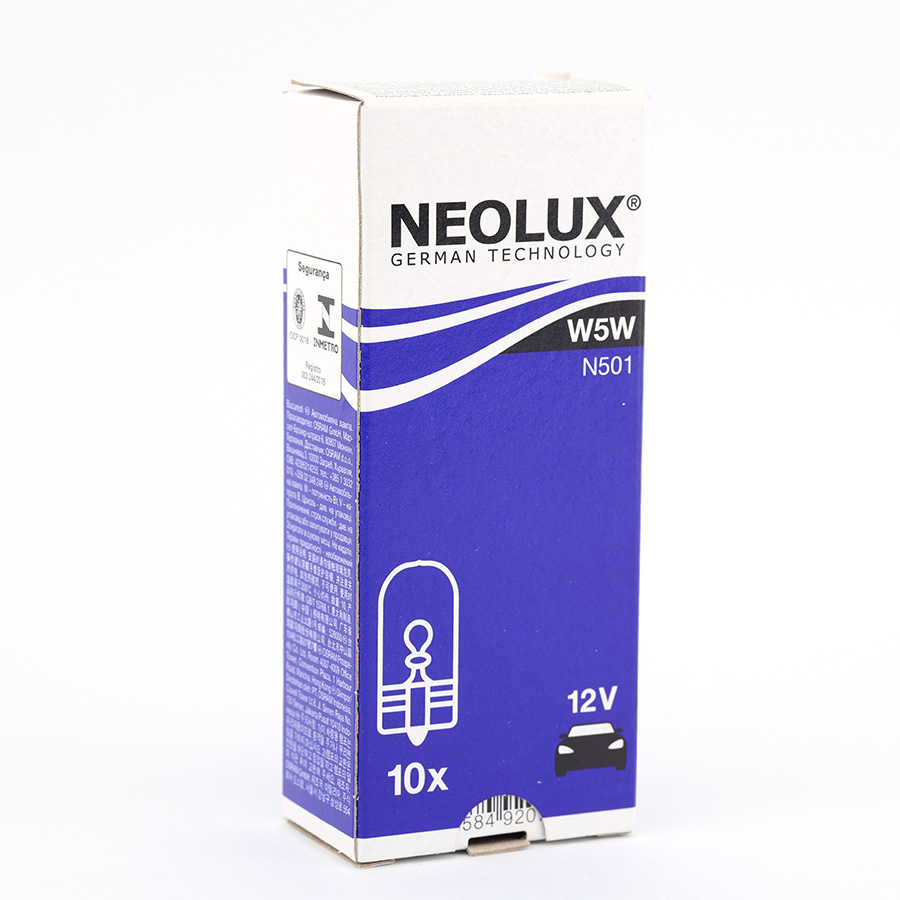 Combo 10 Bóng Đèn Chân Ghim T10 T15 T20 OSRAM NEOLUX Lắp Đèn Demi, Bóng Soi Biển Số Xe Ô Tô Xe Máy - Nhập Khẩu Chính Hãng