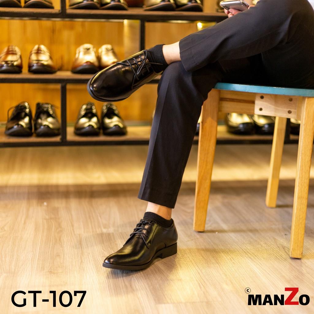 Giày da nam dây buộc - Giày tây nam công sở da bò thật - Bảo hành 12 tháng - GT 107 Manzo store
