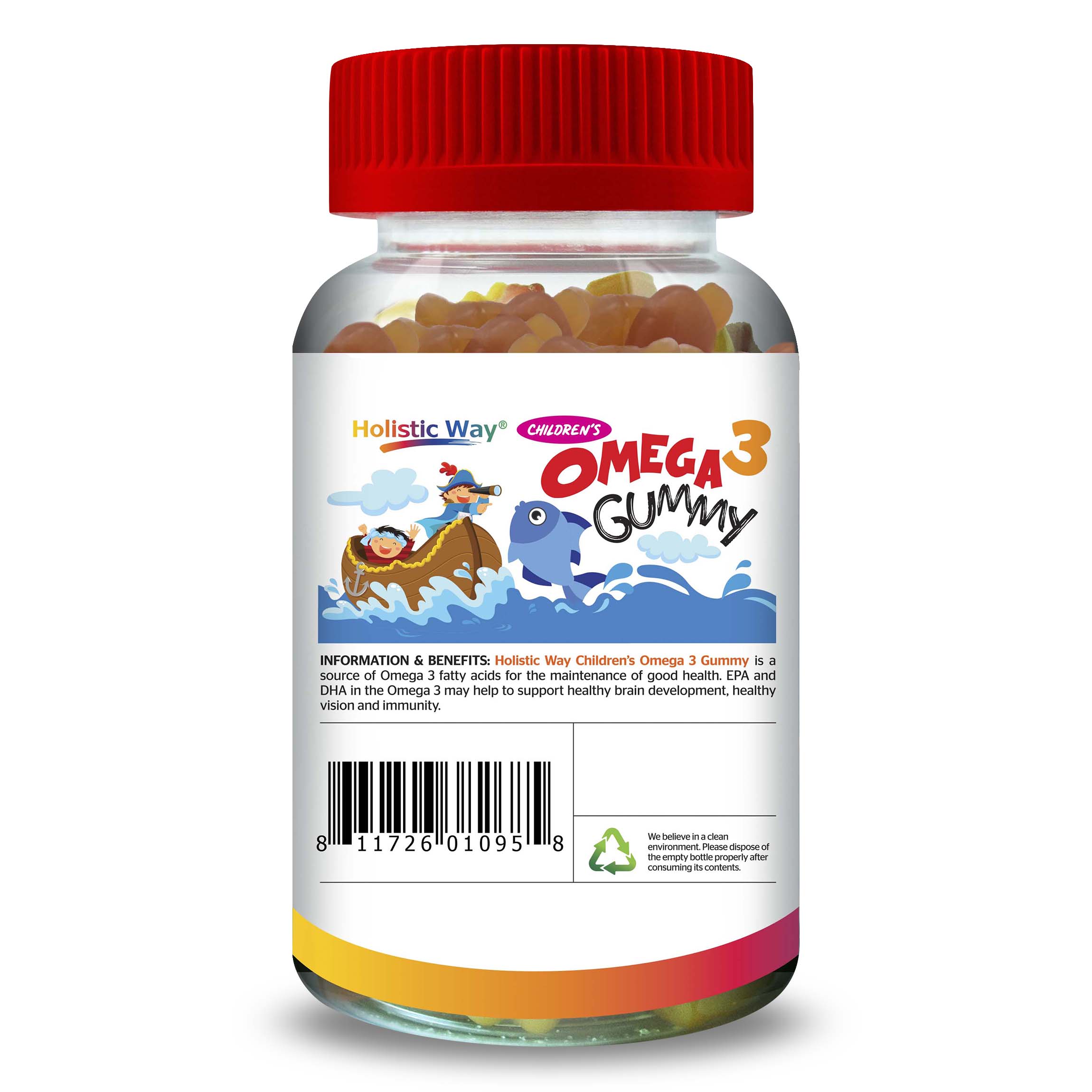 Viên Kẹo Nhai Omega 3 Cho Trẻ Em Giúp Tăng Cường Thị Lực, Giúp Bé Thông Minh Vượt Trội Holistic Way Children's Omega 3 Gummy