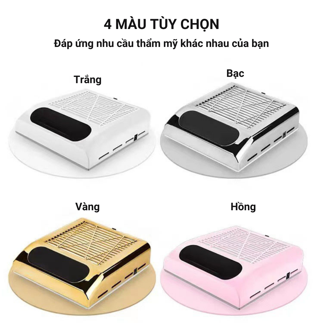 Máy Hút Bụi Nail BQ858-8, Máy Hút Bụi Móng Cao Cấp Công Suất Lớn 80W, Hút Siêu Sạch Chuyên Dụng Cho Ngành Nail