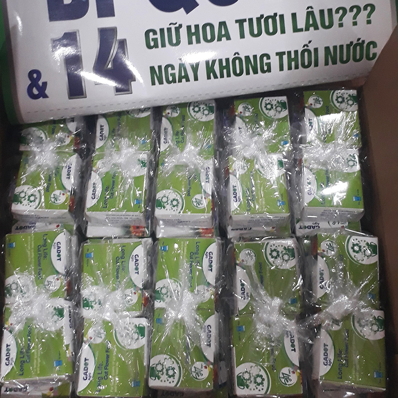 Bột Dưỡng Hoa Hồng Lâu Tàn giúp hoa luôn tươi mới, cánh hoa hồng cứng cáp gấp 2 lần và trong 14 ngày không thối nước hay cắt tỉa gốc hoa