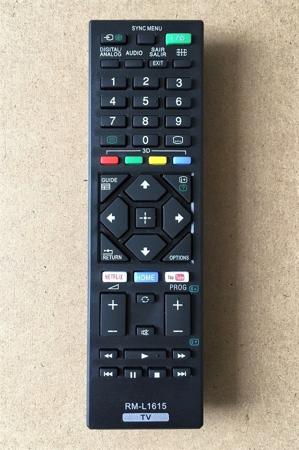 Remote Điều Khiển Dành Cho Smart TV, Internet TV, TV Thông Minh SONY RM-L1615 (Kèm pin AAA Maxell)