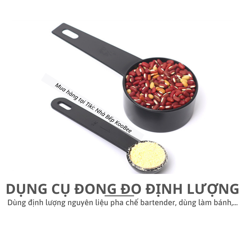 Set 11 bộ thìa đong, cốc đong nấu ăn, làm bánh, pha chế đong bột, sữa, gia vị, chế biến đồ ăn dặm