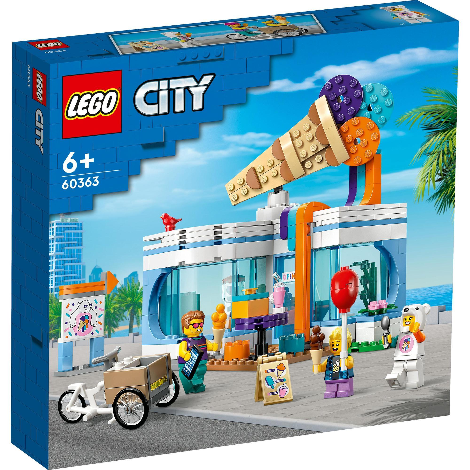 LEGO City 60363 Đồ chơi lắp ráp Cửa hàng kem thành phố (296 chi tiết)