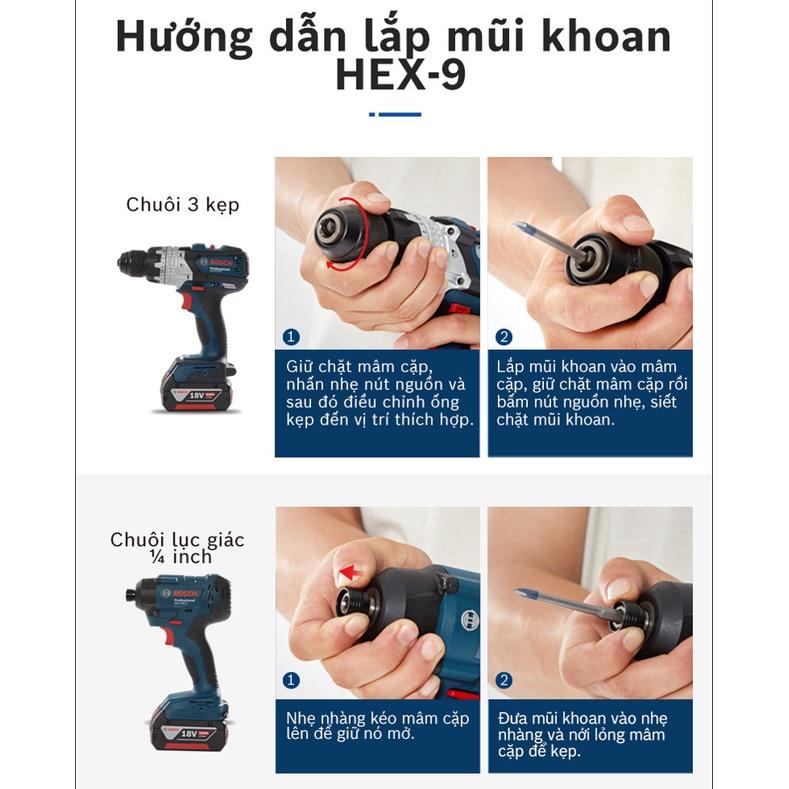 Mũi khoan gạch cứng chuôi lục giác HEX-9 BOSCH (chọn size mũi) | DCSG