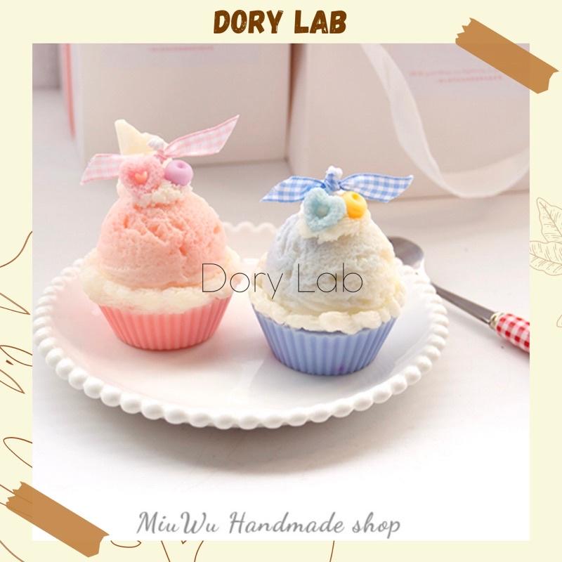 Nến Thơm Cupcake Mix Topping Màu Pastel Handmade Không Khói, Phụ Kiện Decor, Quà Tặng - Dory Lab