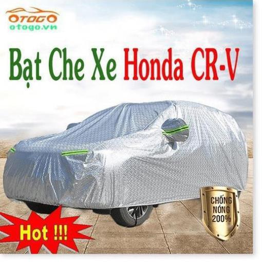 Bạt Phủ Ô Tô dành cho HONDA CRV CAO CẤP 3 LỚP Tráng Bạc Cách Nhiệt, Chống Nước, Chống Trộm Gương