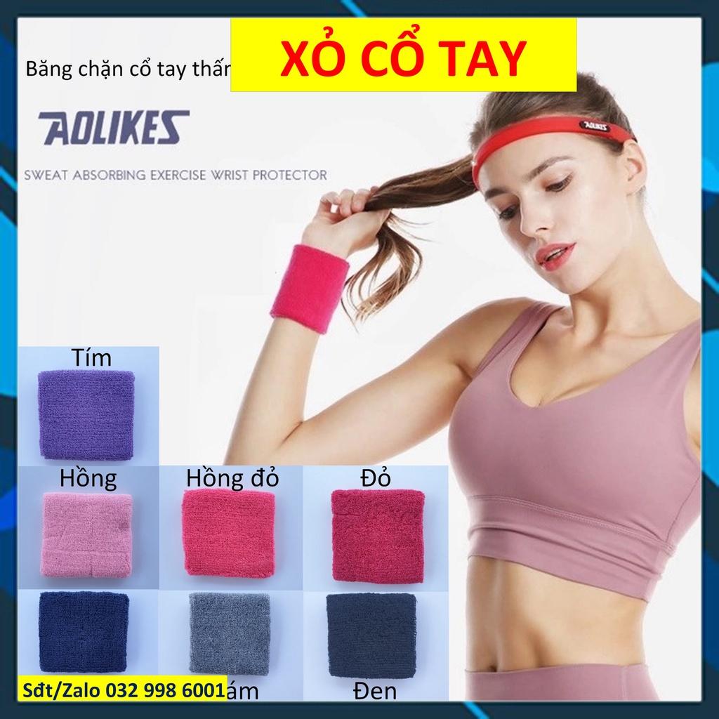 Xỏ cổ tay Băng cổ tay tập gym thấm mồ hôi chính hãng Aolikes 0230 0235 0236 yeah