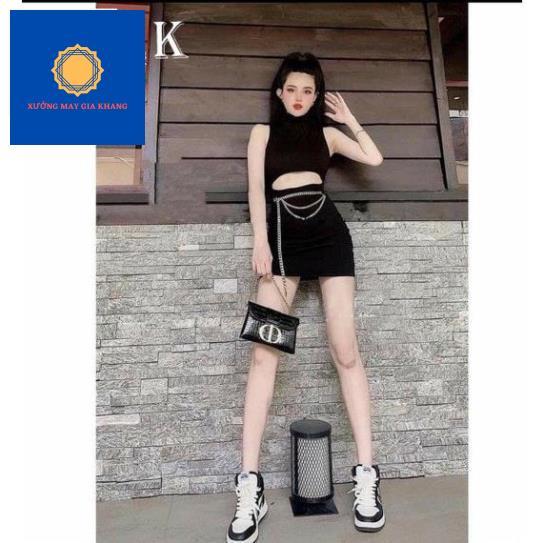 MS: 220592 - Thời trang trẻ em - Váy đầm ôm body cho bé gái, kèm phụ kiện xinh xắn, thun 100% cotton - GiaKhang