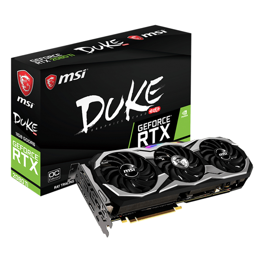 Card Màn Hình VGA MSI RTX 2080 Ti DUKE OC 11GB GDDR6 352 Bit 3 Fan DisplayPort HDMI USB Type-C - Hàng Chính Hãng