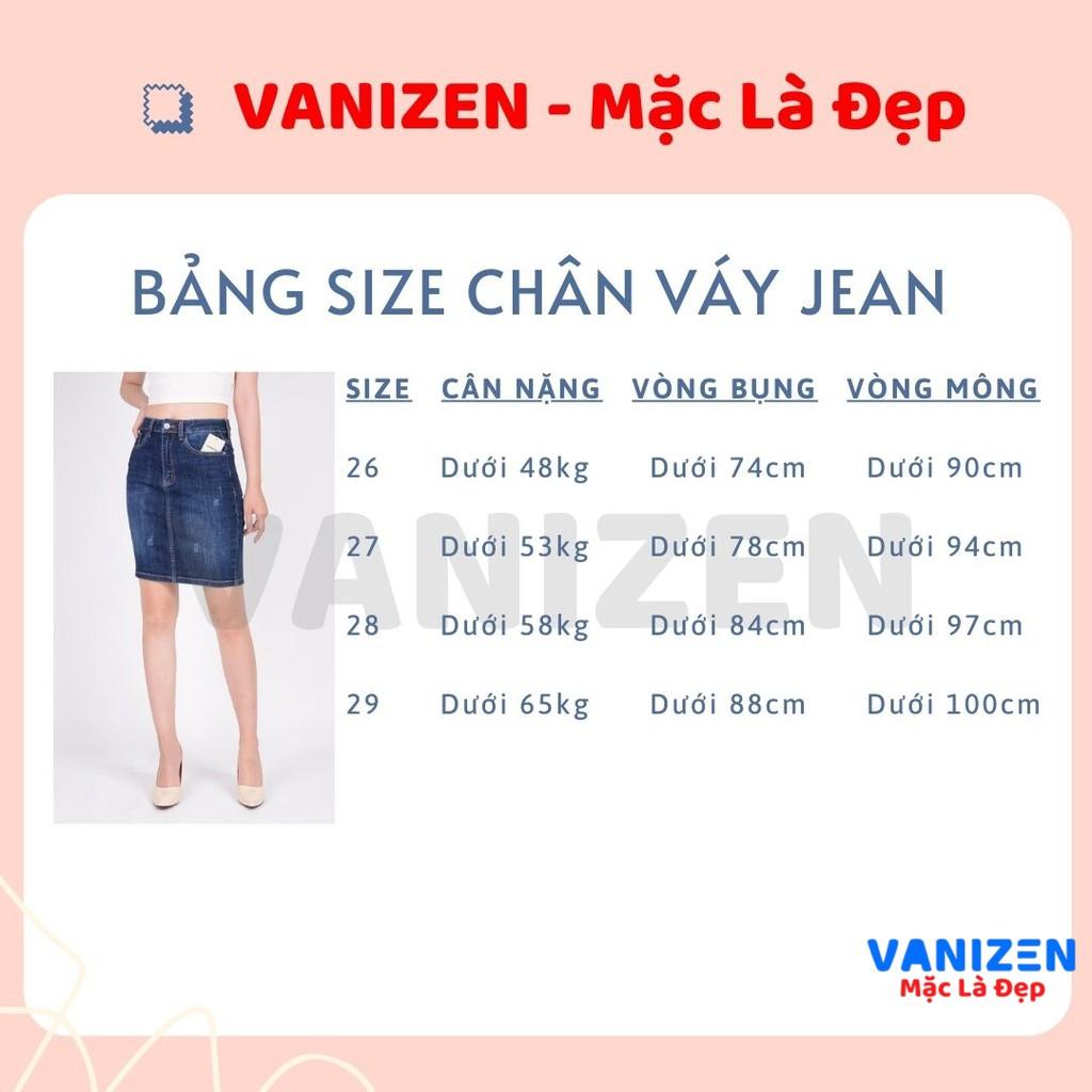 Chân váy jean nữ đẹp lưng cao xước nhẹ hàng cao cấp mã 361 VANIZEN