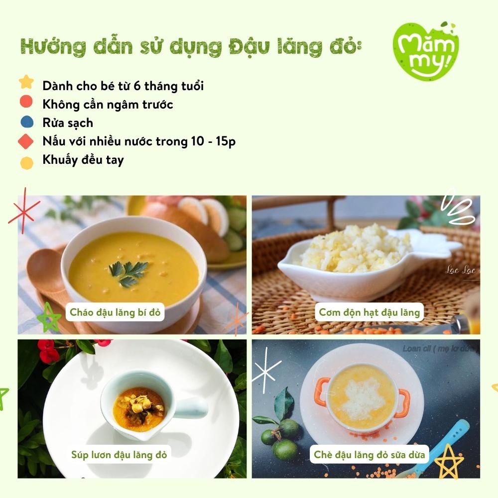 Hạt Đậu Lăng Đỏ MĂMMY Hữu Cơ cho bé ăn dặm Loại 1 hộp 130g