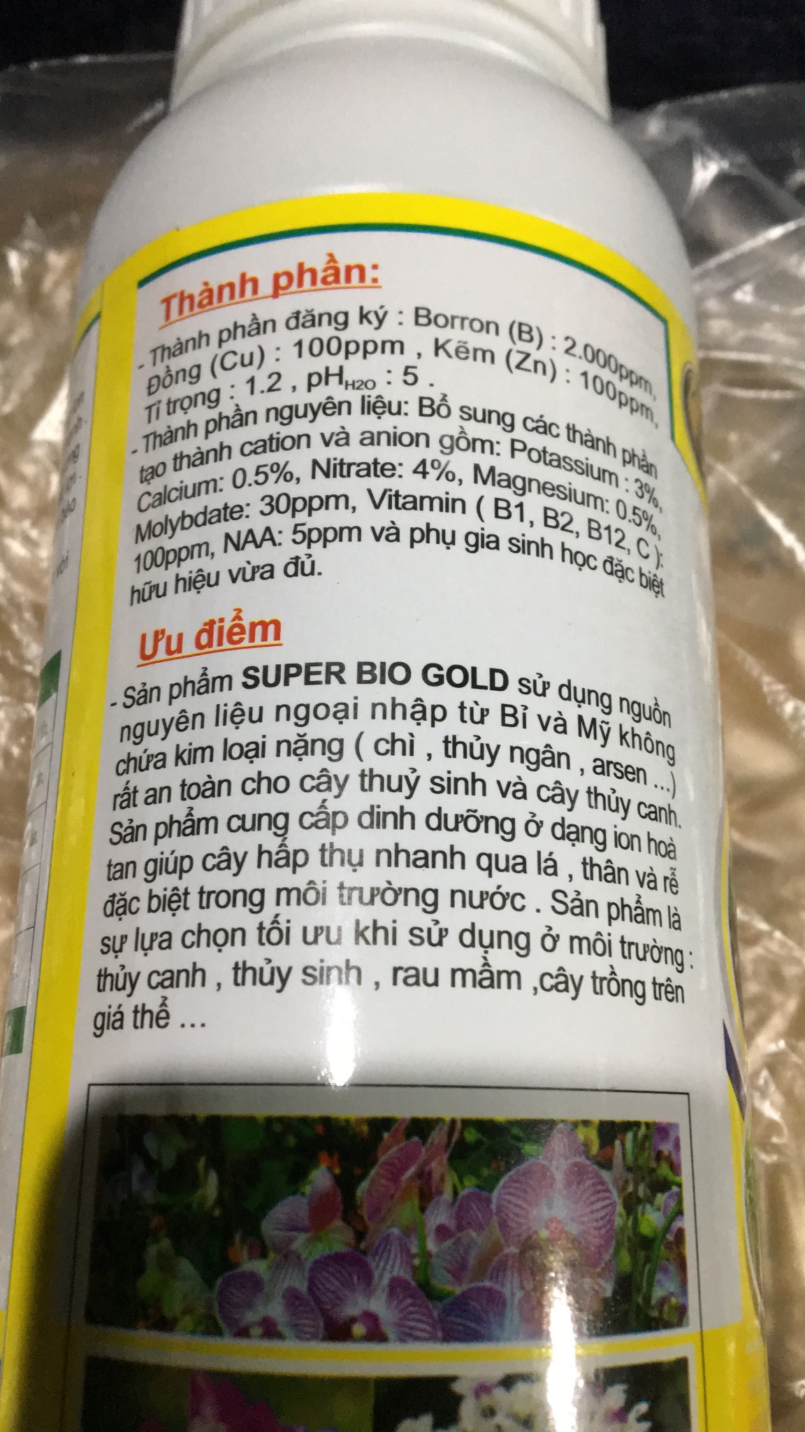 Dinh dưỡng dùng cho thủy sinh, thủy canh Super Bio Gold