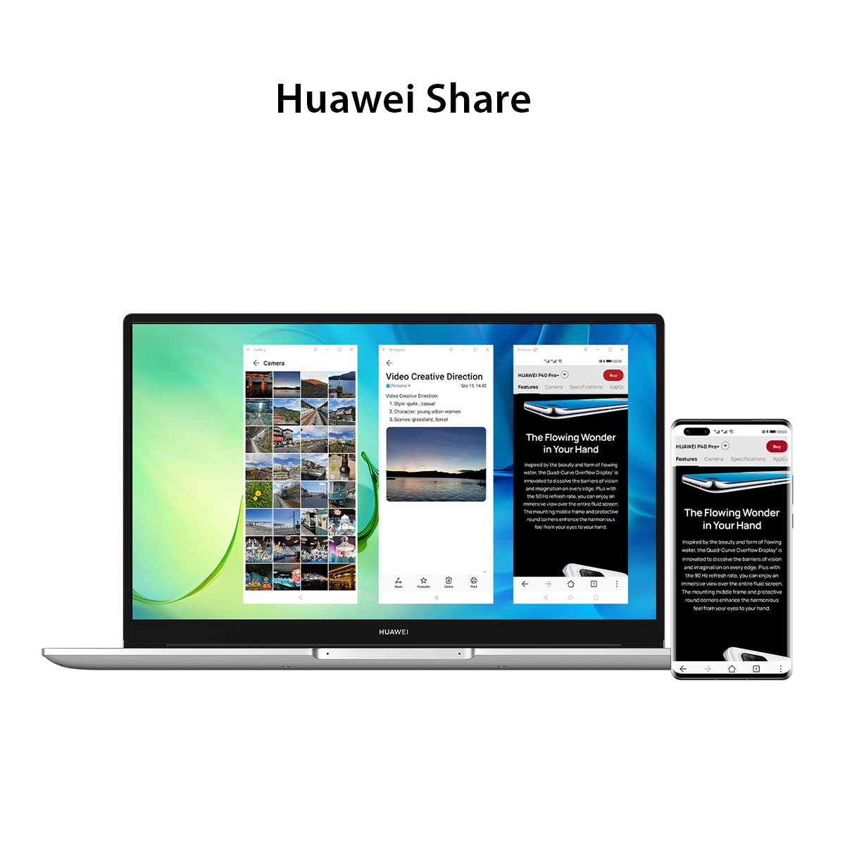 Máy Tính Xách Tay HUAWEI MateBook D 15 (8GB/512GB) | Intel Core Thế Hệ Thứ 11| Màn Hình HUAWEI Fullview | Huawei Share | Nút Nguồn Vân Tay | Hàng Chính Hãng