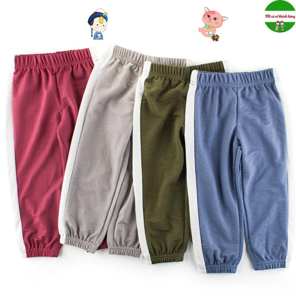 Quần Thun Dài Phong Cách Thể Thao Chất Cotton Cho Bé từ 10-35kg