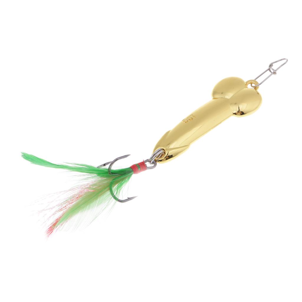 Gold Fishing Spoon Lure Spinner Bait Metal Hard Bait Crankbait Tack 28g