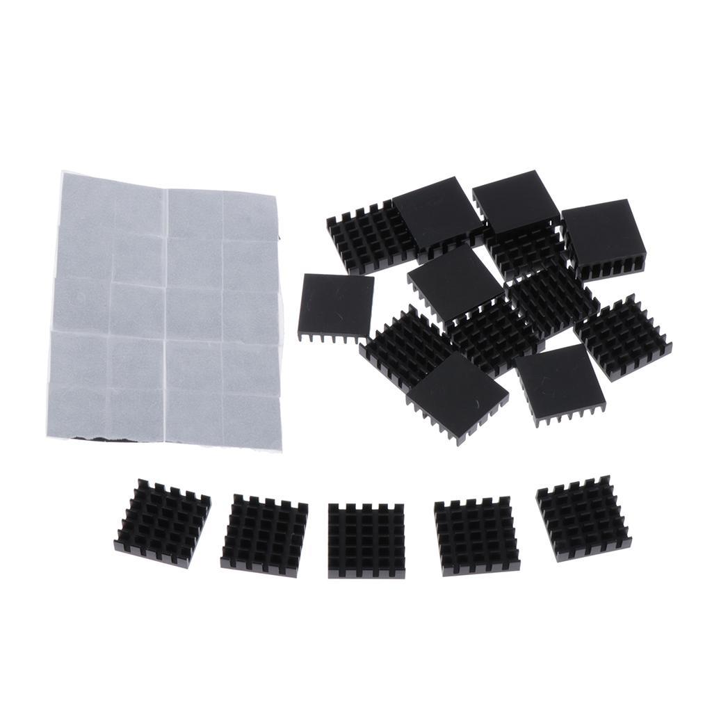 20 Pcs Practical Aluminum LED Heat Sink Cooling Cooler Radiator 18x18x5mm