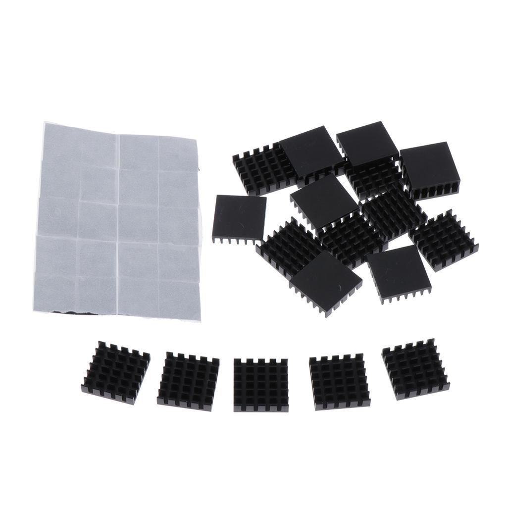 20 Pcs Practical Aluminum Sink Cooling 18x18x5mm