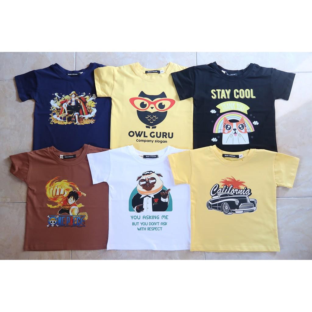 Áo thun trẻ em nam cotton 100% các màu : Mã 032