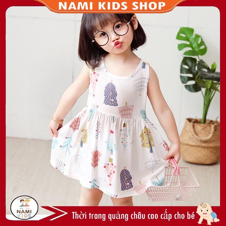Váy hè bé gái chất cotton mỏng mát nhiều họa tiết dễ thương