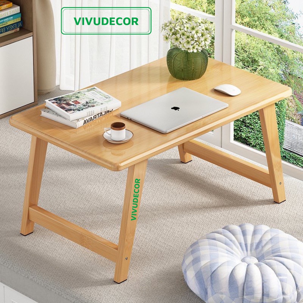 Bàn học gấp gọn VIVUDECOR BH01 100% gỗ tự nhiên