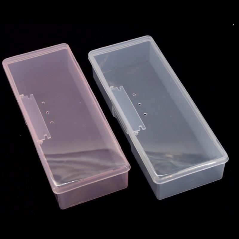 Hộp Đựng Cọ Nail Bằng Nhựa Cứng 3 Lỗ Thoáng Khí, Hộp Bảo Quản Dụng Cụ Làm Nail, Khóa Cài Chắc Chắn, Tiện Lợi Chống Bụi