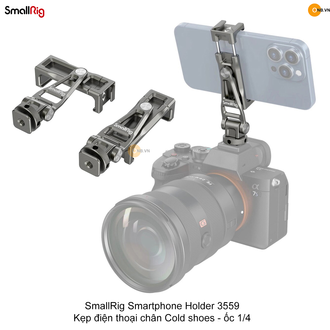 SmallRig Smartphone Holder 3559 - Mount gắn điện thoại chân Cold shoes ốc 1/4