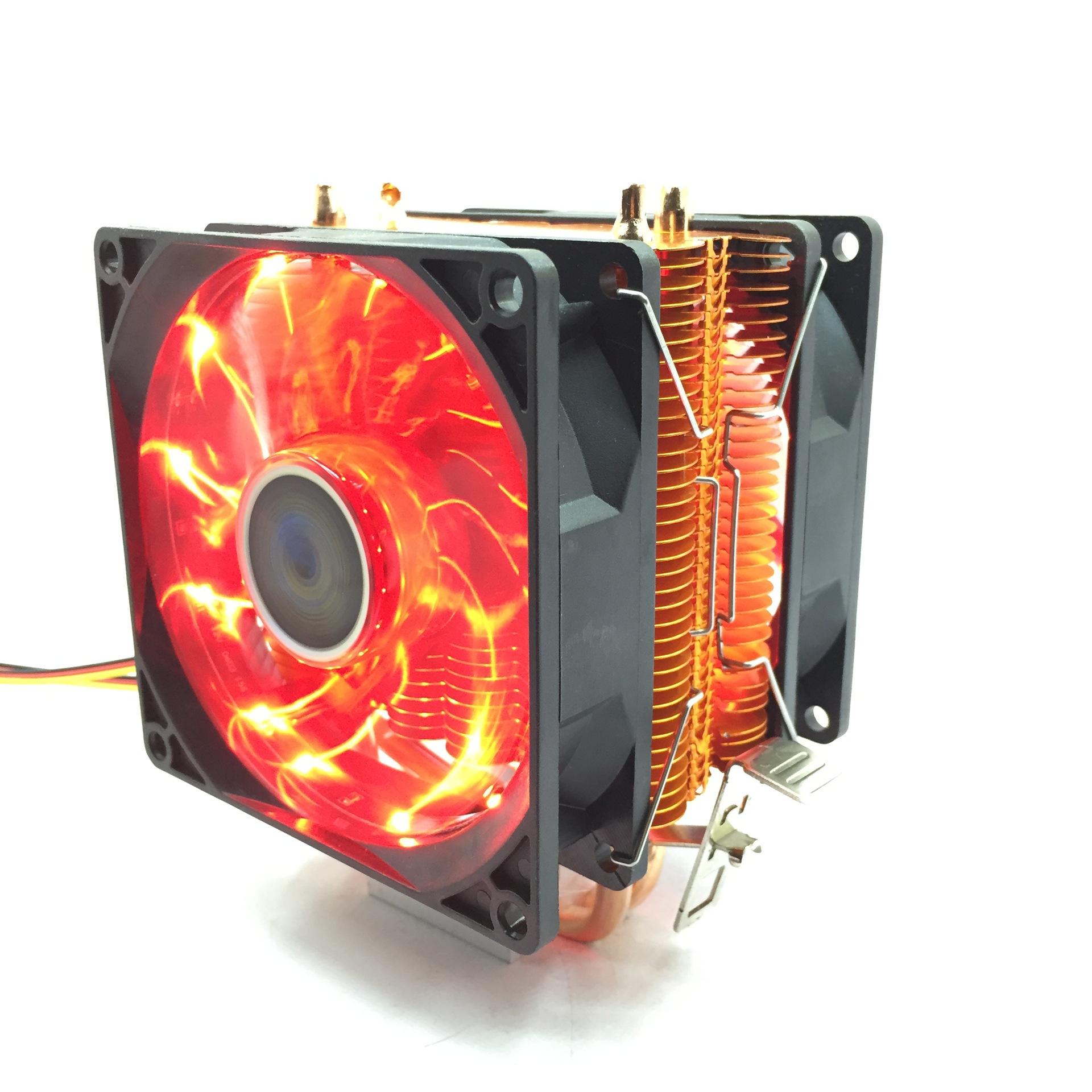Phiên bản điều khiển nhiệt độ bốn dây Lanshuo Jinzun thuận lợi nhất có đèn 4 ống đồng Bộ tản nhiệt CPU đa nền tảng AMD1366 1155