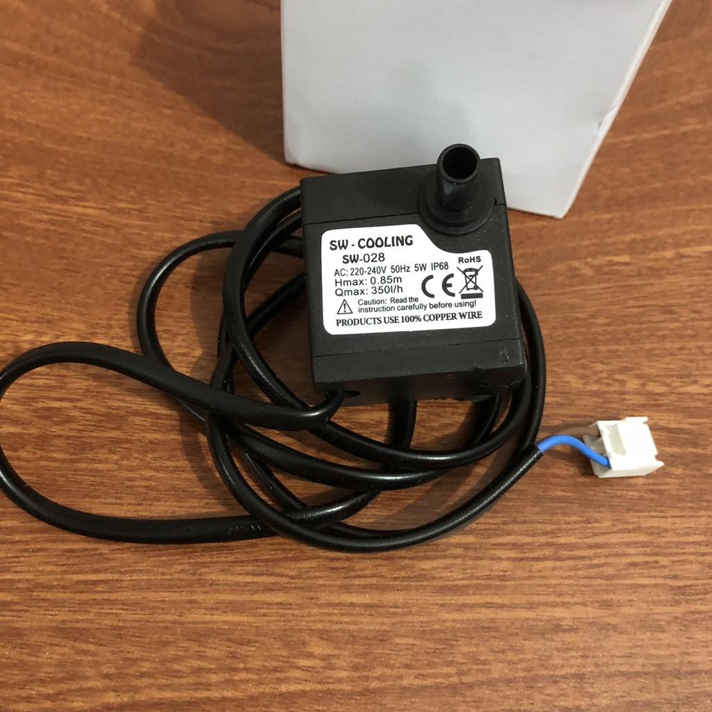 Bơm chìm mini 5W 220V quạt điều hoà hơi nước, bể cá thủy cảnh