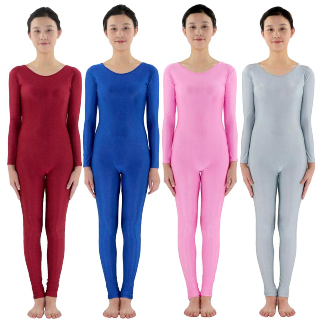 Women's Multicolor Spandex Jumpsuit Catsuit Stretch Unitard Cat Dance Costume S-3XL