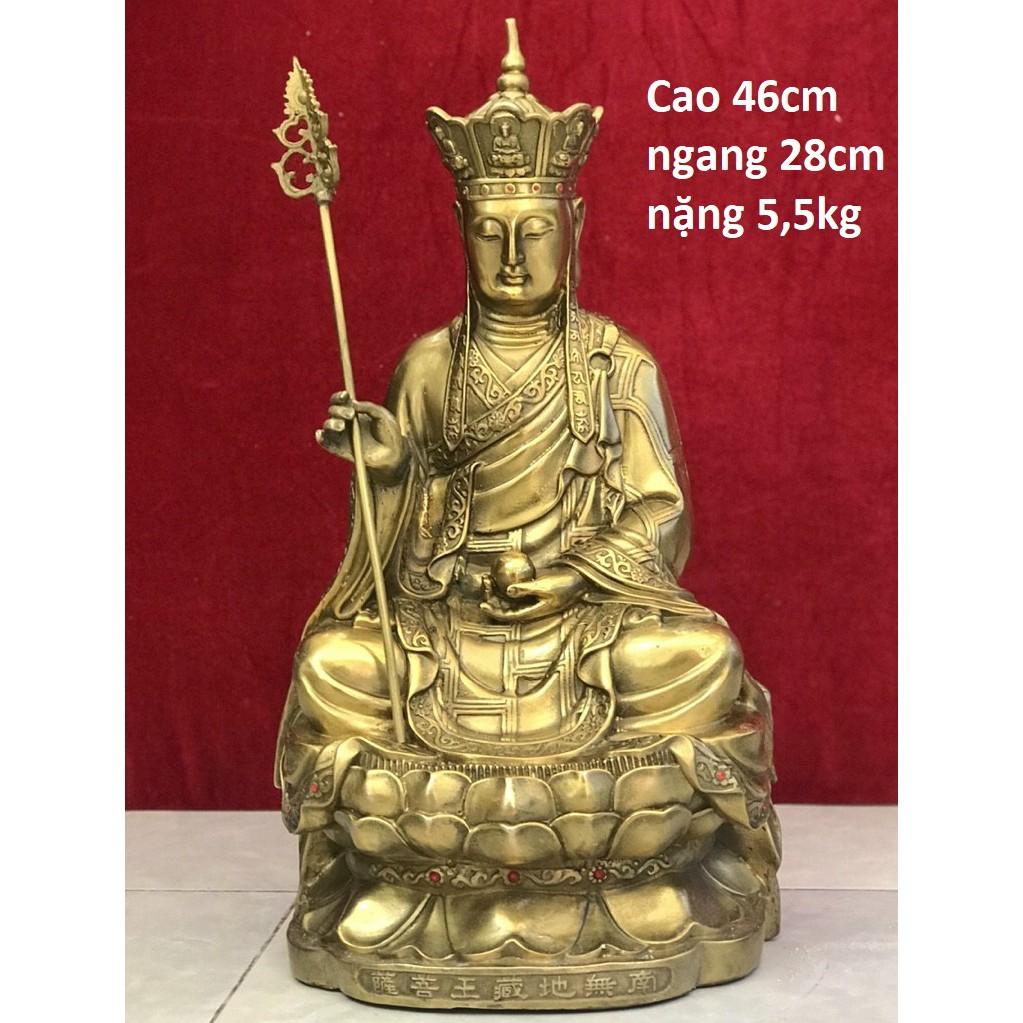 Tượng phật Địa tạng ngồi bằng đồng MS264