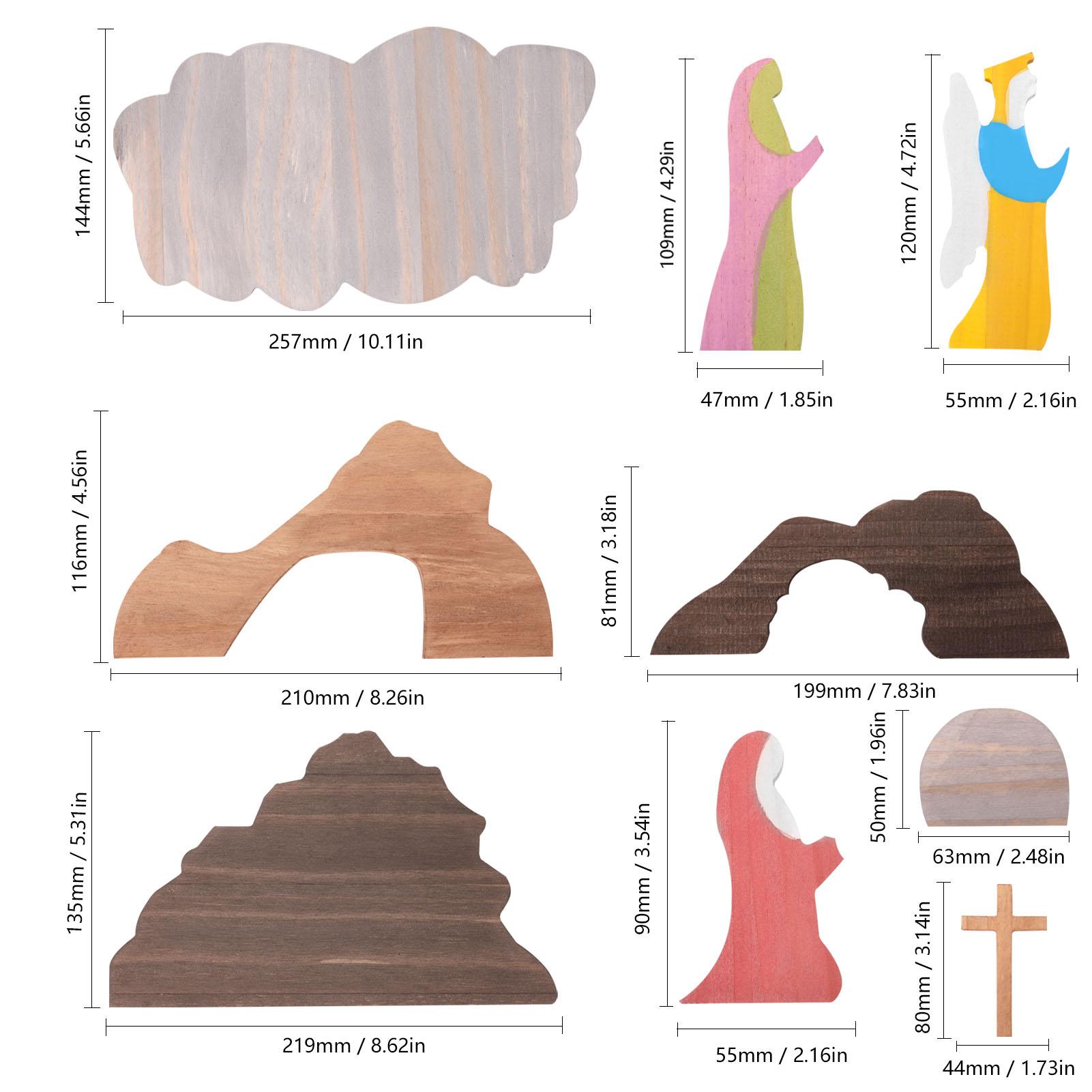 Mô hình trang trí bằng gỗ cho cảnh lễ phục sinh