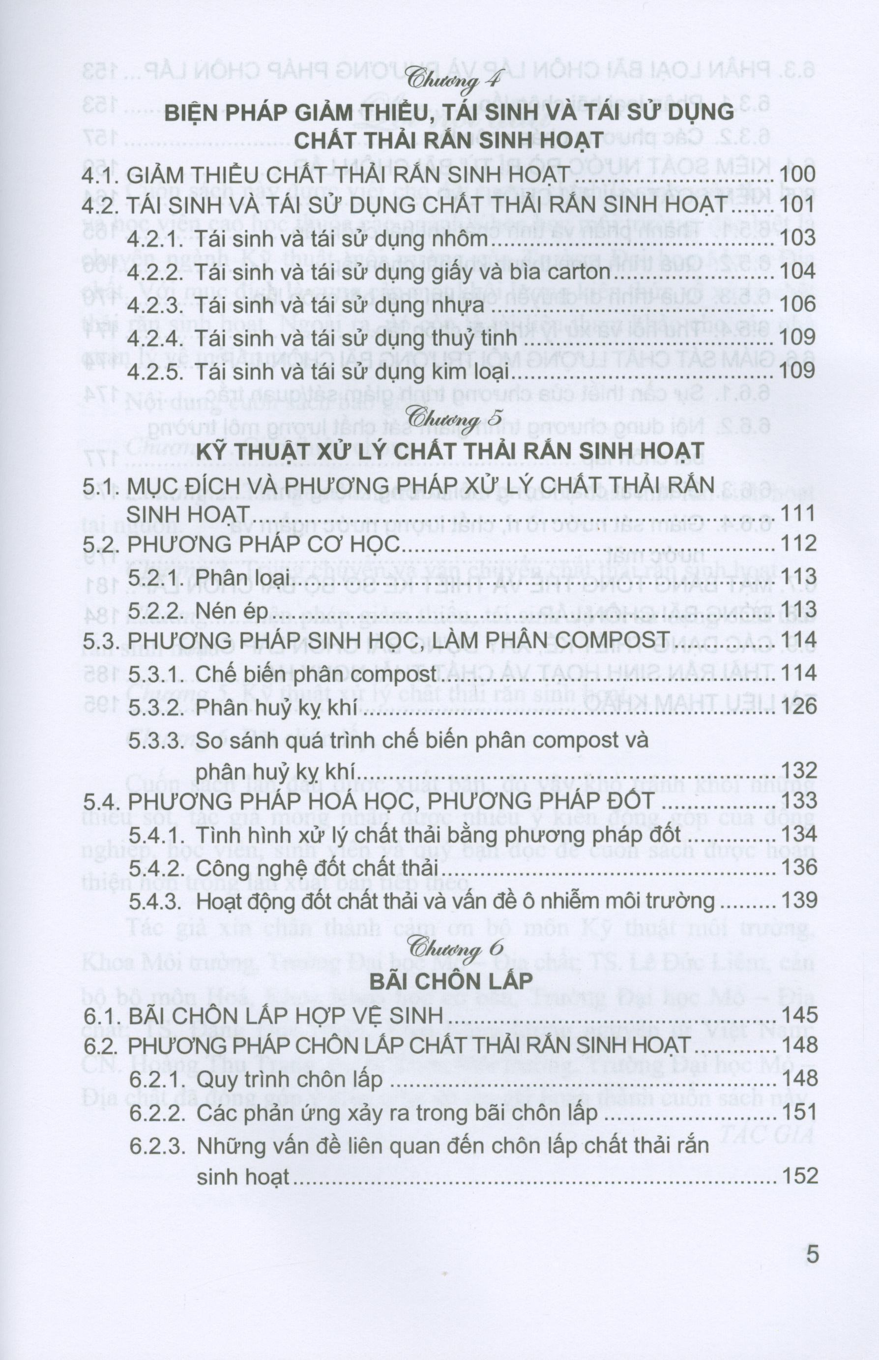 Kỹ Thuật Xử Lý Chất Thải Rắn Sinh Hoạt (Sách chuyên khảo)