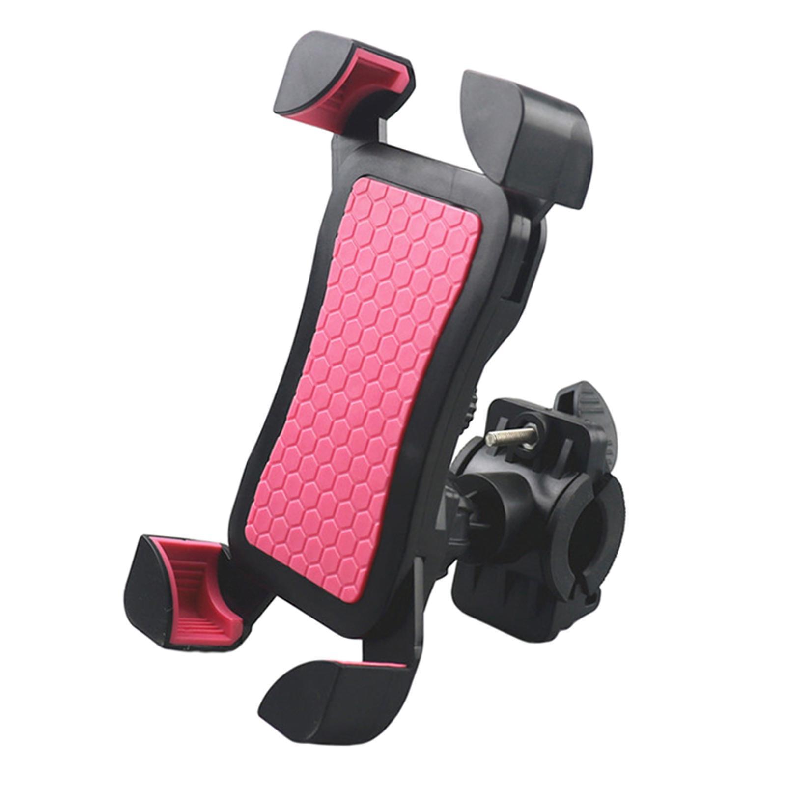 Motorcycle Handlebar Phone Holder Adjustable Red