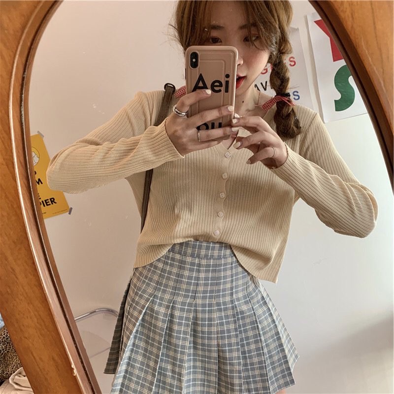 Áo len mỏng cardigan phong cách hàn quốc