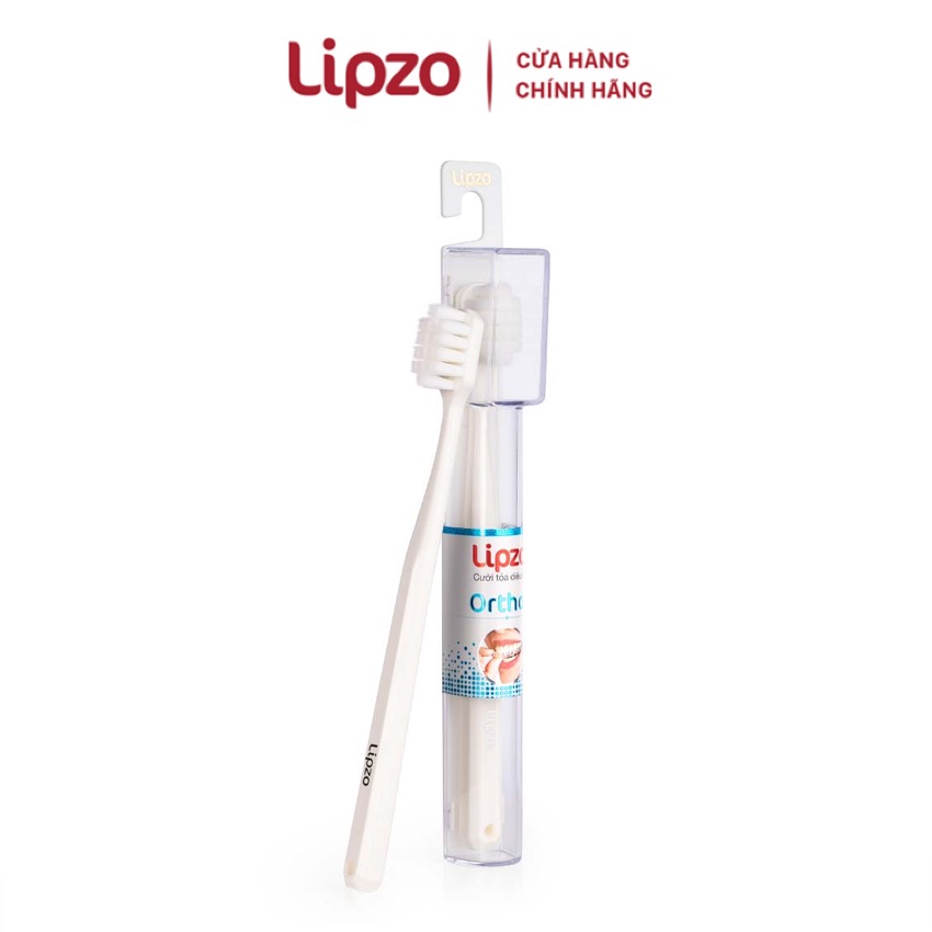 Bàn Chải Đánh Răng Lipzo Orthor Cao Cấp Công Nghệ Chỉ Tơ 2 Đầu Mềm Mảnh Chuyên Biệt Cho Người Niềng Răng