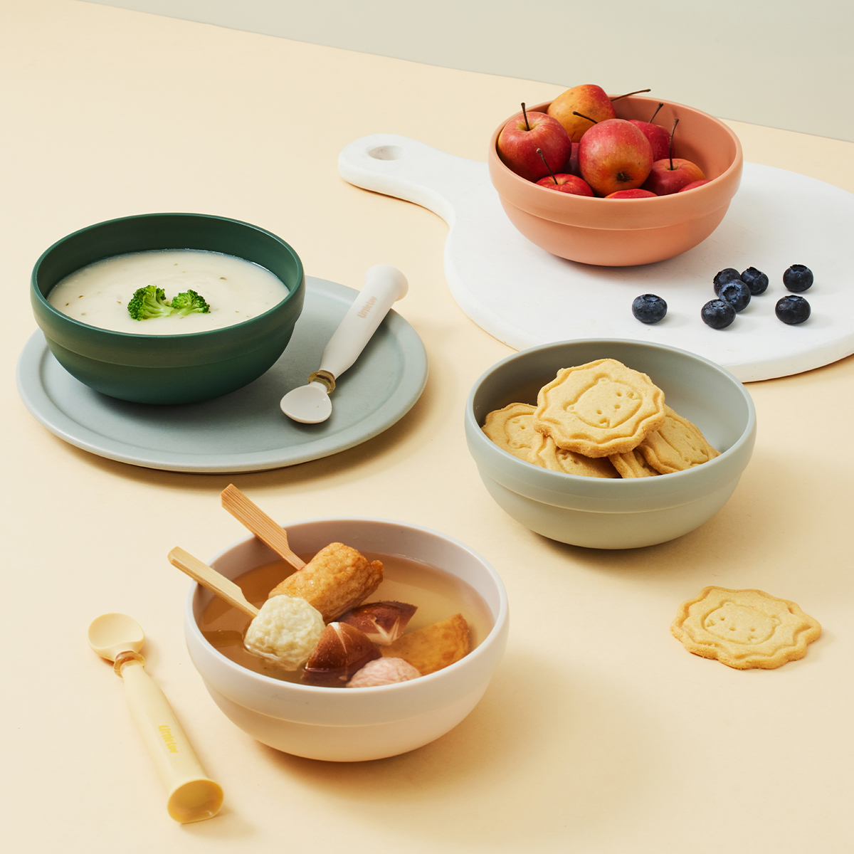 Bộ 2 Tô Chống Trượt LocknLock Little Luv Cho Bé HPP961, Hàng Chính Hãng - JoyMall