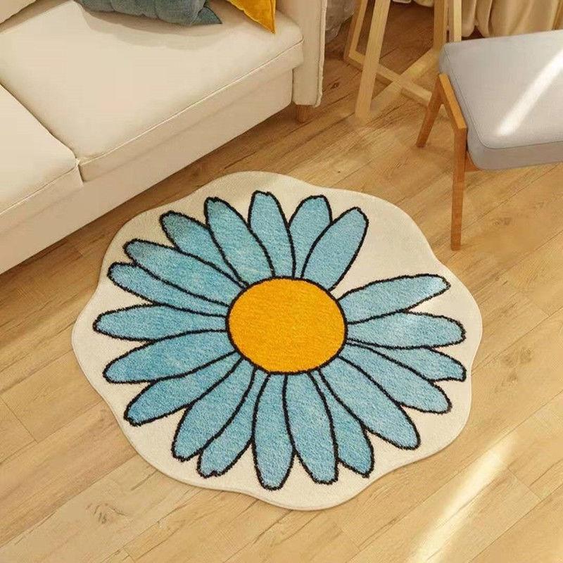 Thảm Trải Sàn Hình Tròn Cỡ Lớn Chất Liệu Dày Dặn Thấm Hút Tốt Tiện Dụng