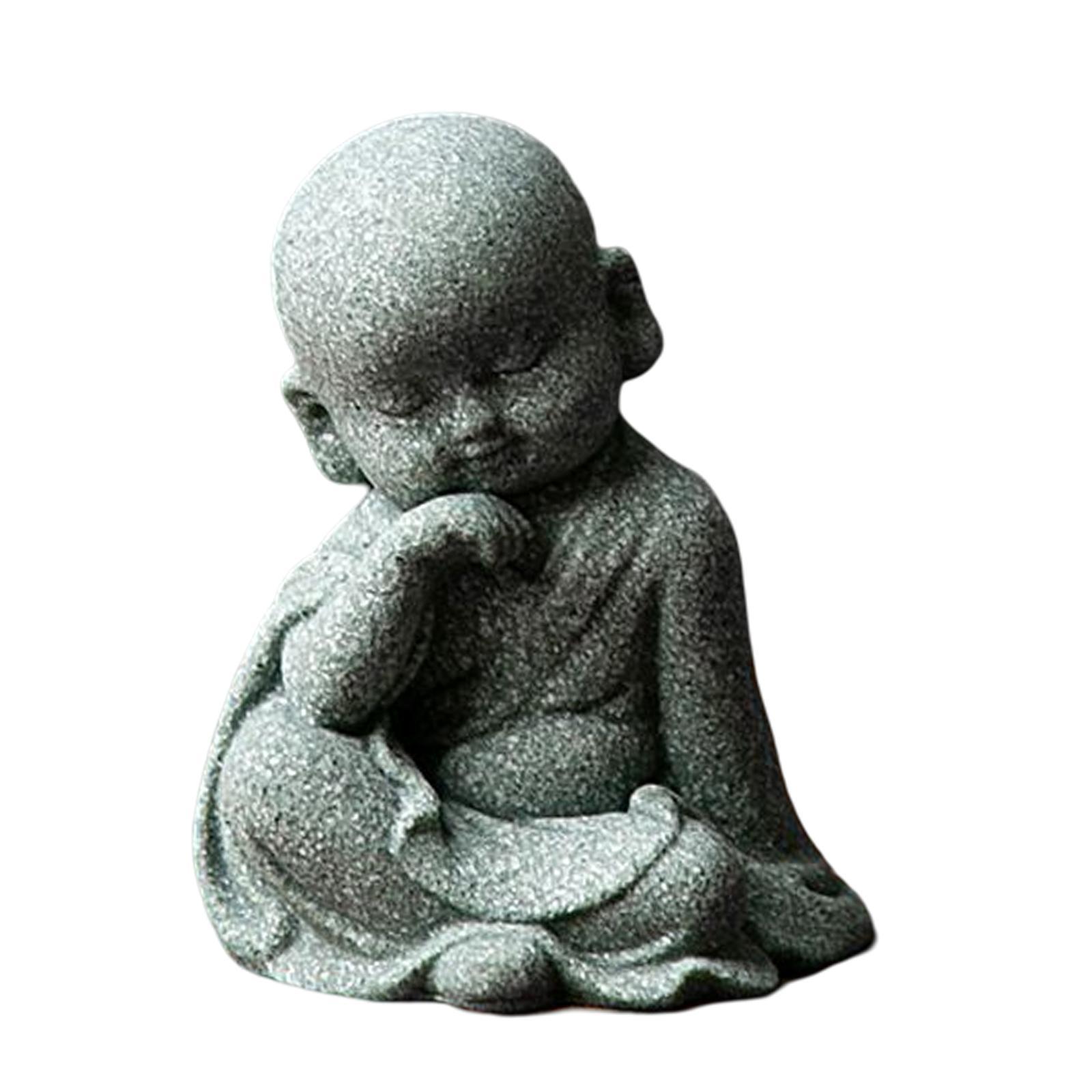 Monk Figurine Buddha Statue Ornaments Decorative Home Decor Desktop