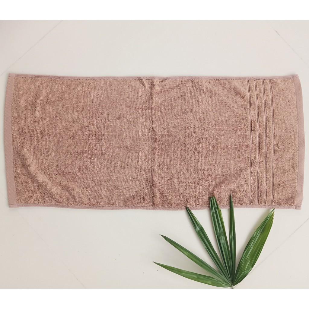 Khăn tắm, khăn lau đầu 100%cotton, siêu thấm hút, màu nâu tây, sz 35x70cm(120g),