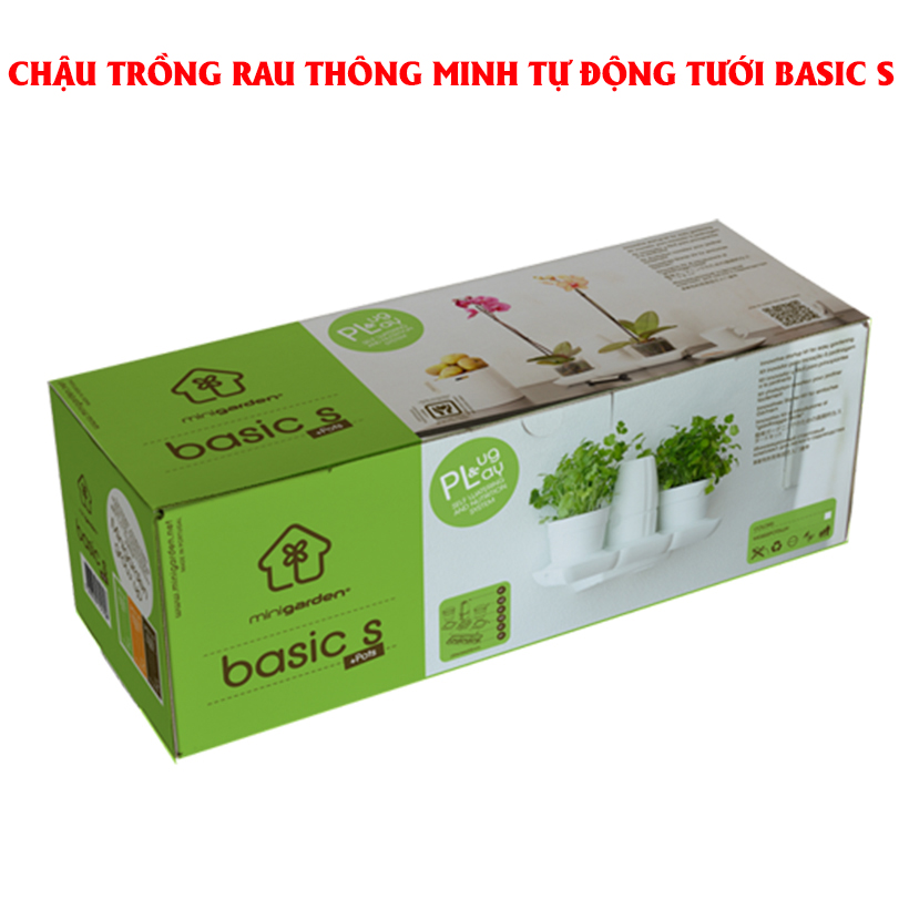 BỘ CHẬU TRỒNG RAU THÔNG MINH TỰ ĐỘNG TƯỚI trong vòng 2 tháng BASIC S, sử dụng 10 năm