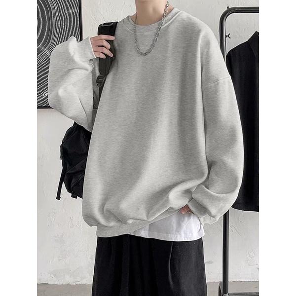 Áo Sweater Oversize LOHA Basic, áo nỉ Nhật cao cấp dài tay Unisex LOHA