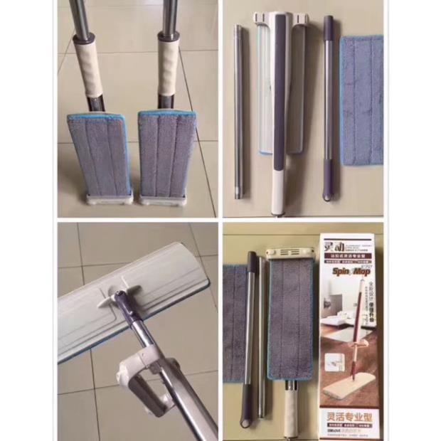 Cây lau nhà tự vắt thông minh xoay 360*tặng kèm 1 bông lau