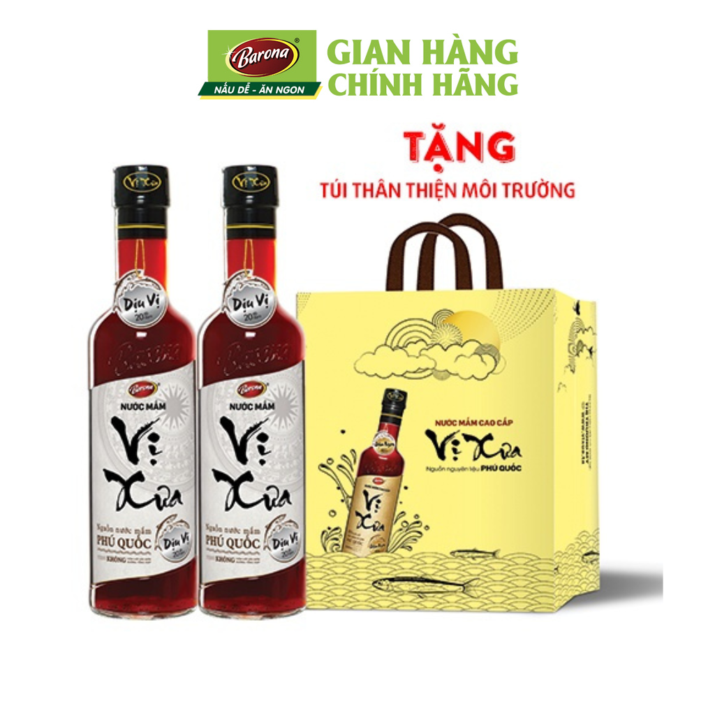 Mua 2 Chai Nước Mắm Cao Cấp Vị Xưa 20N Tặng 1 Túi thân thiện môi trường Vị Xưa