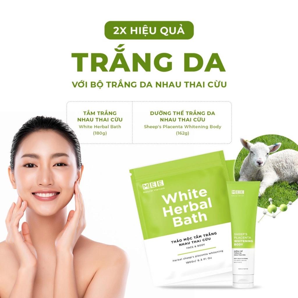 Kem Body Trắng Da Nhau Thai Cừu Mee Natural Nâng Tone Dưỡng Da Cấp Ẩm 162g